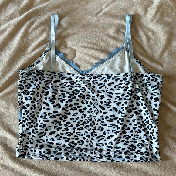 SHEIN small blue and black leopard print tank top! - Picture 2 of 2